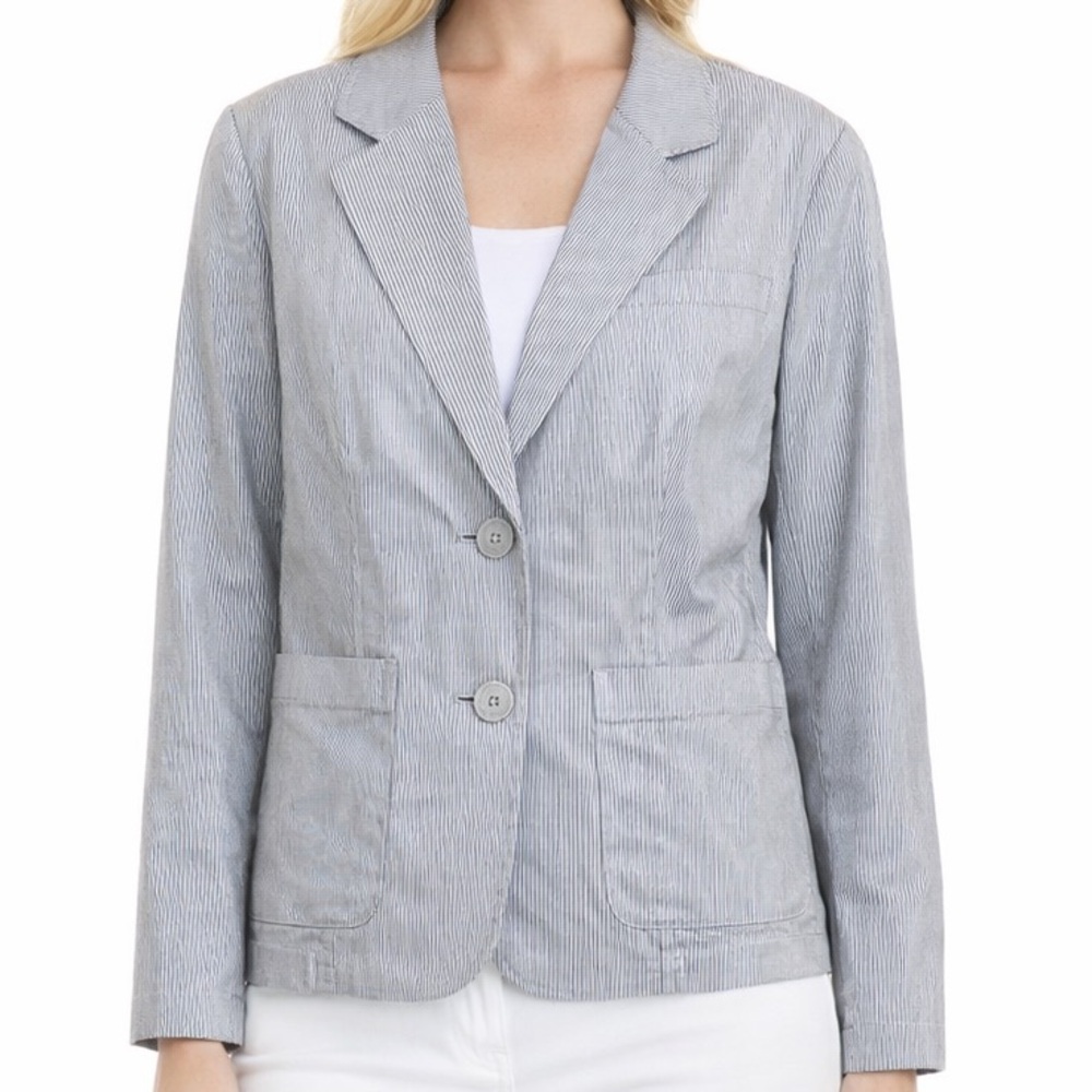 Talbots Petites Striped Blazer Jacket